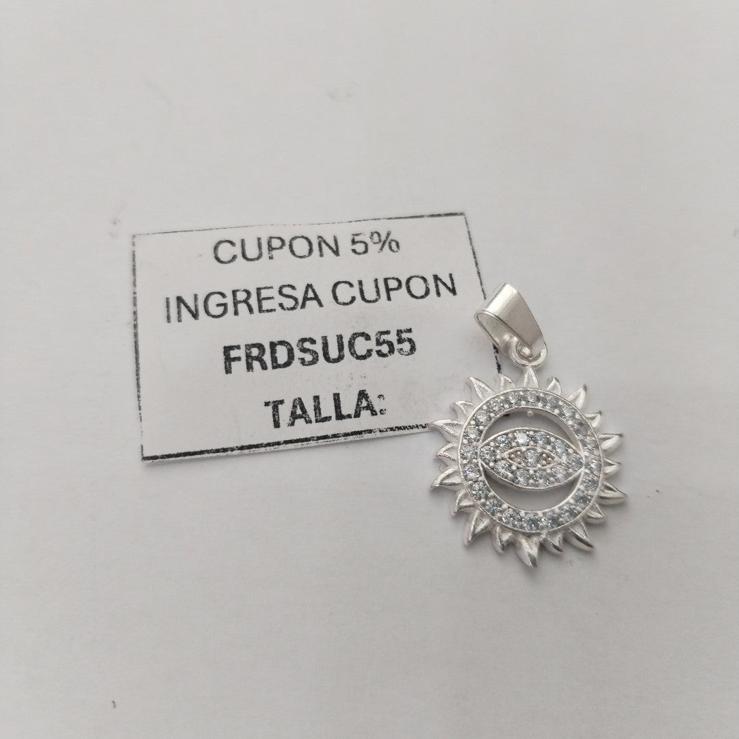 DIJE OJO MAGICO CON CIRCONIAS PLATA .925 1.9 GR (NUEVO)