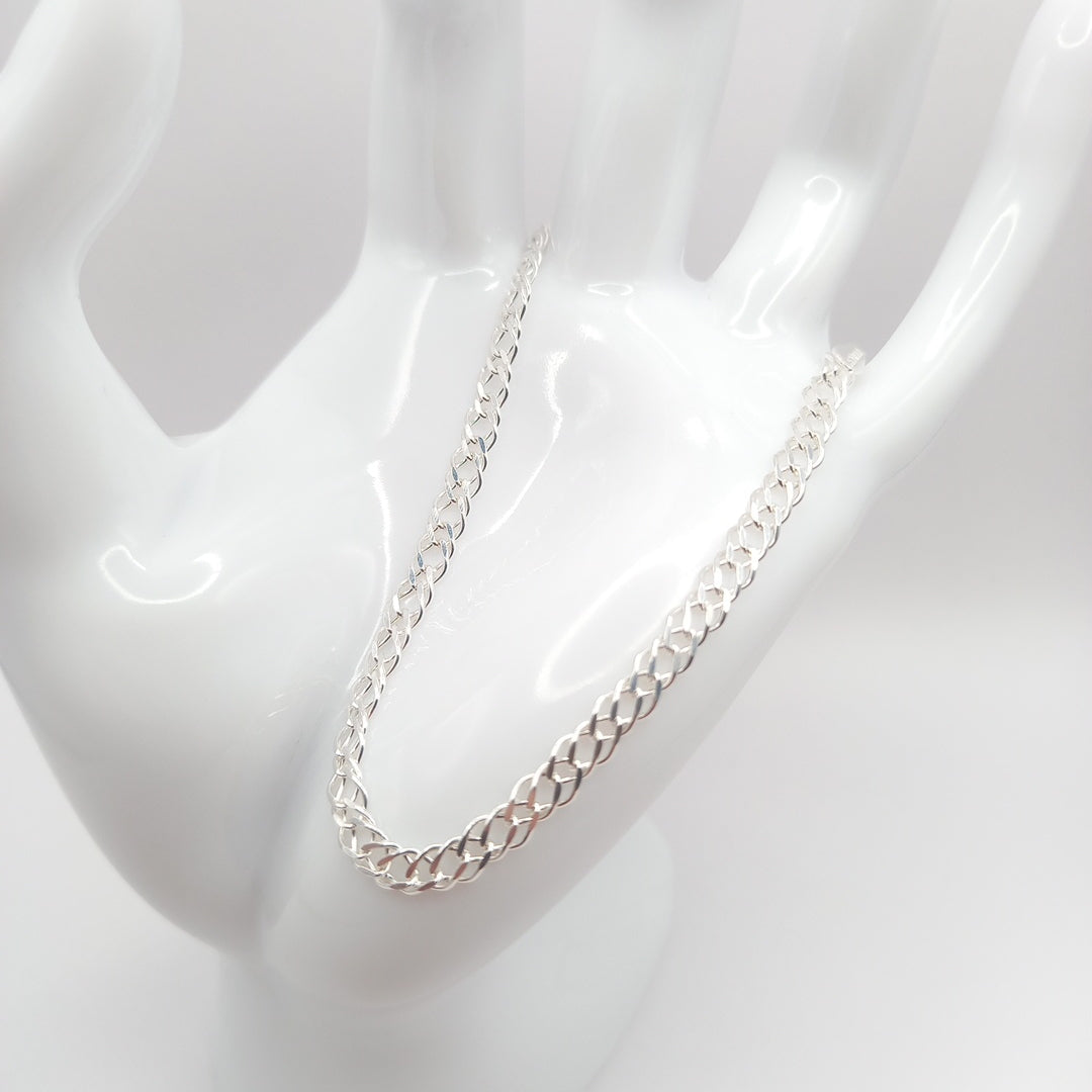 PULSERA DOBLE ESLABON PLATA .925 18 CM 3.53 GR (NUEVO)