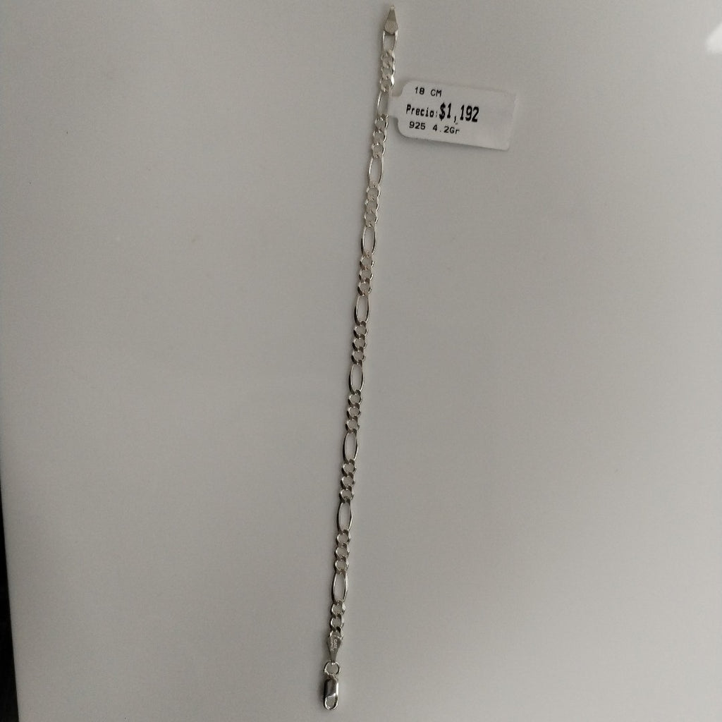 PULSERA 3X1 PLATA .925 18 CM 4.23 GR (NUEVO)