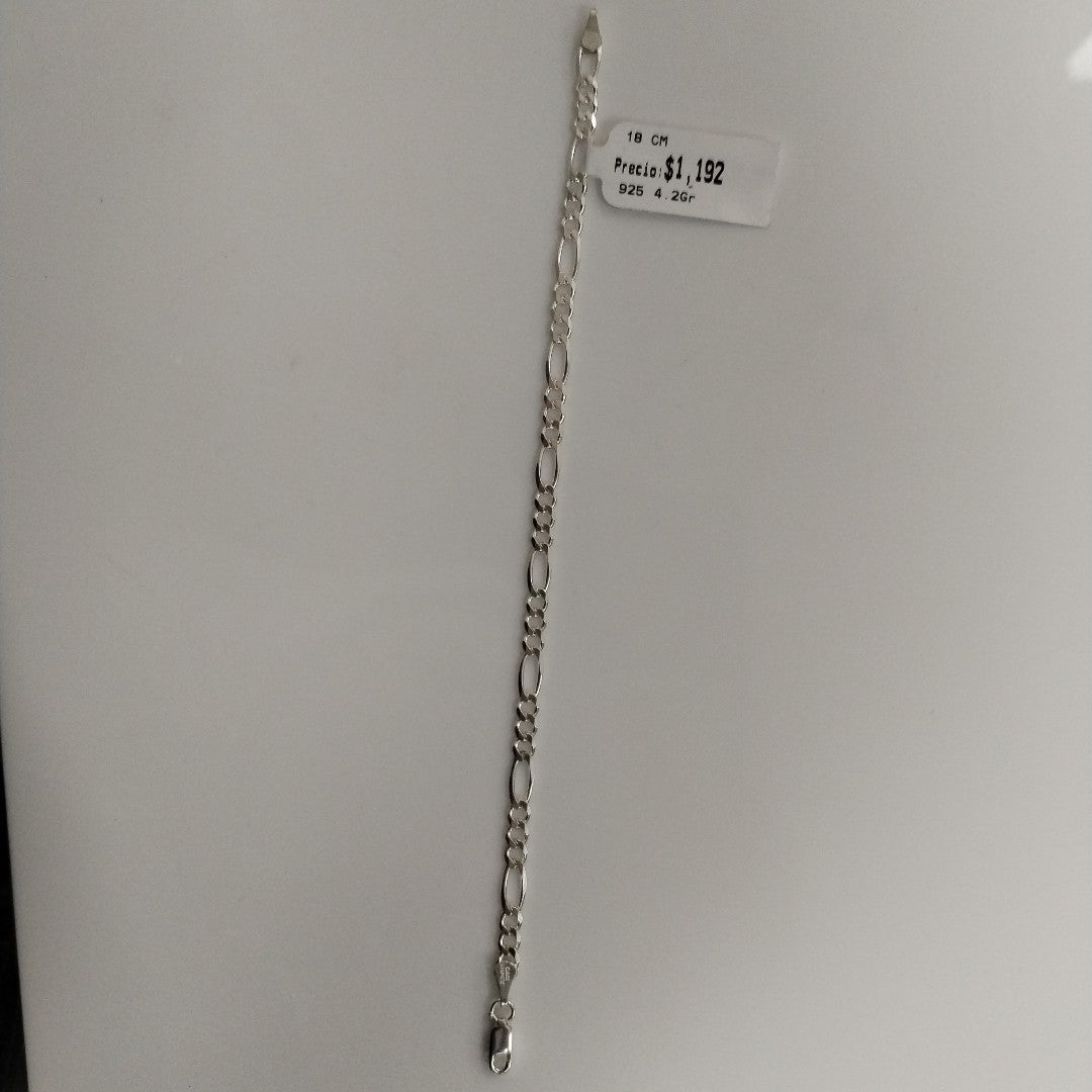 PULSERA 3X1 PLATA .925 18 CM 4.23 GR (NUEVO)