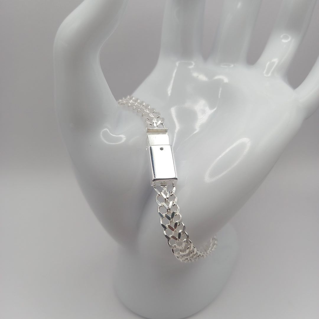 PULSERA TEJIDO CHINO PLATA .925 18 CM 7.6 GR (NUEVO)