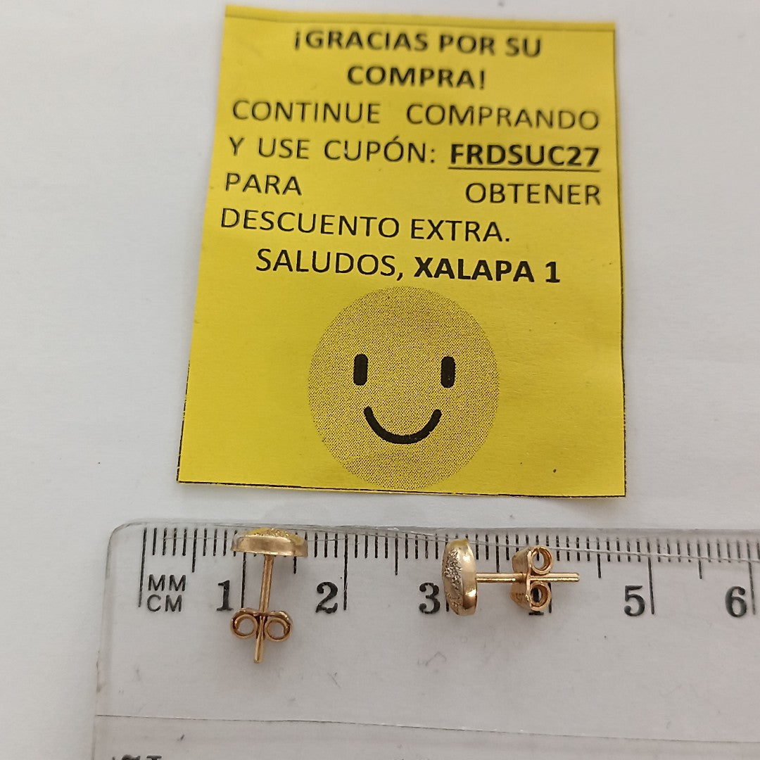 BROQUELES PAR ORO 14 K 1 GRMS (SEMINUEVO)