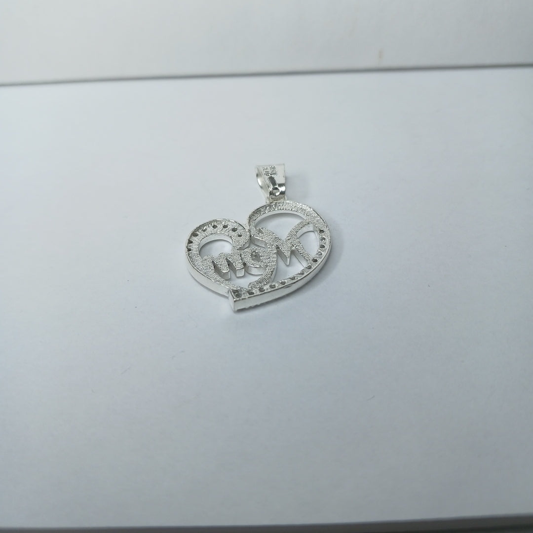 DIJE CORAZON C/CIRCONIAS PLATA .925 3.1 GR (NUEVO)