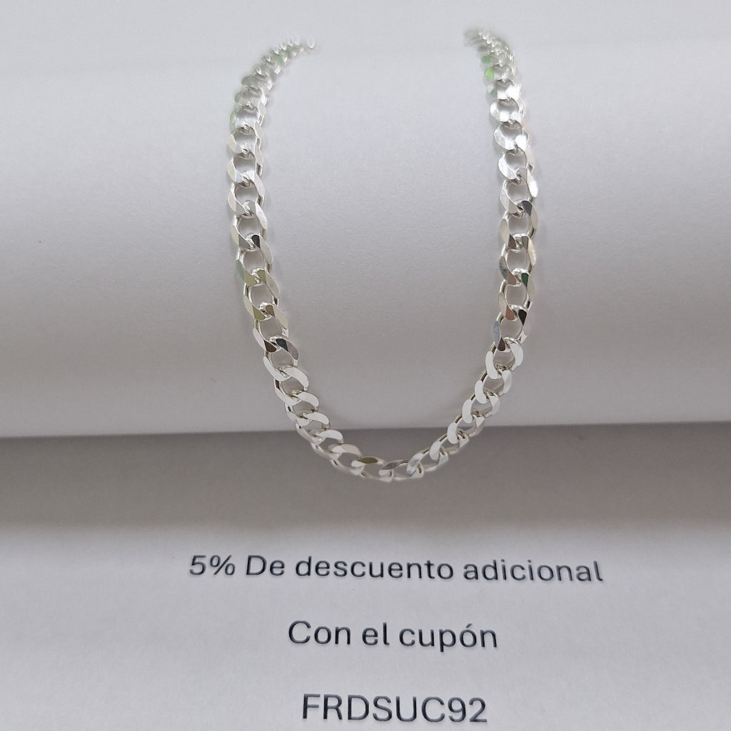 PULSERA BARBADA PLATA .925 21 CM 4.2 GR (NUEVO)