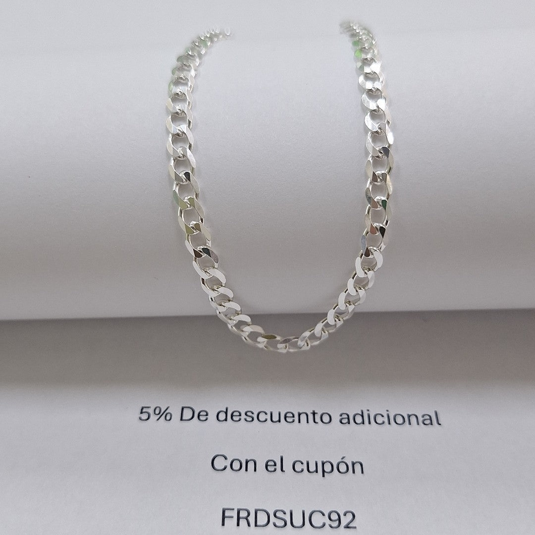 PULSERA BARBADA PLATA .925 21 CM 4.2 GR (NUEVO)