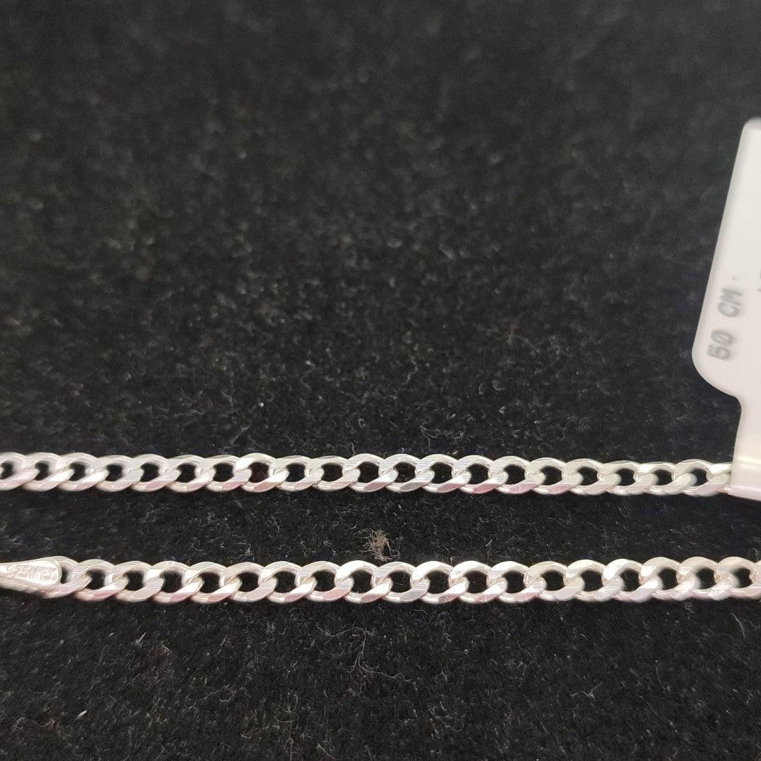 CADENA BARBADA PLATA .925 50 CM 7.52 GR (NUEVO)