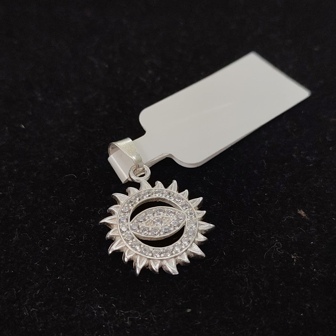 DIJE OJO MAGICO CON CIRCONIAS PLATA .925 1.9 GR (NUEVO)