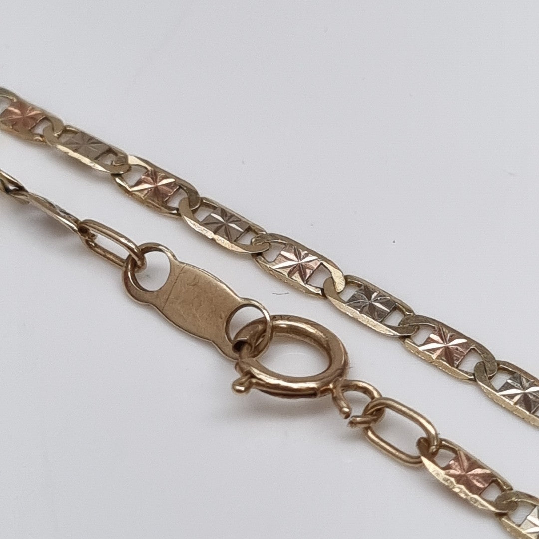 CADENA ORO, ORO COMBINADO 10 K 3.1 GRMS (SEMINUEVO)