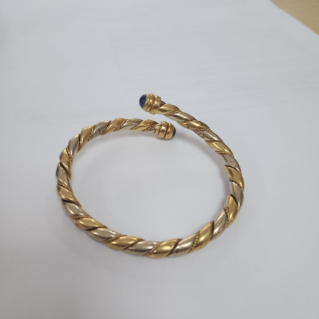 PULSERA RIGIDA ORO COMBINADO 14 K 17.5 GRMS (SEMINUEVO)