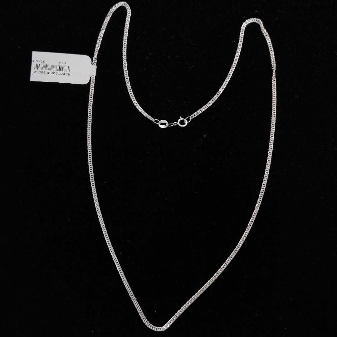 CADENA BARBADA PLATA .925 50 CM 4.12 GR (NUEVO)
