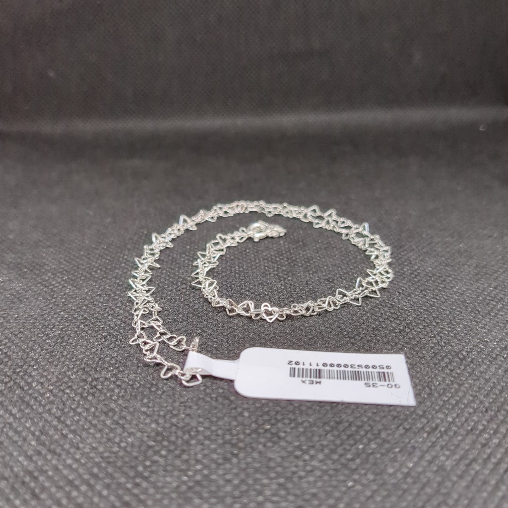 CADENA CORAZONES PLATA .925 55 CM 2.82 GR (NUEVO)