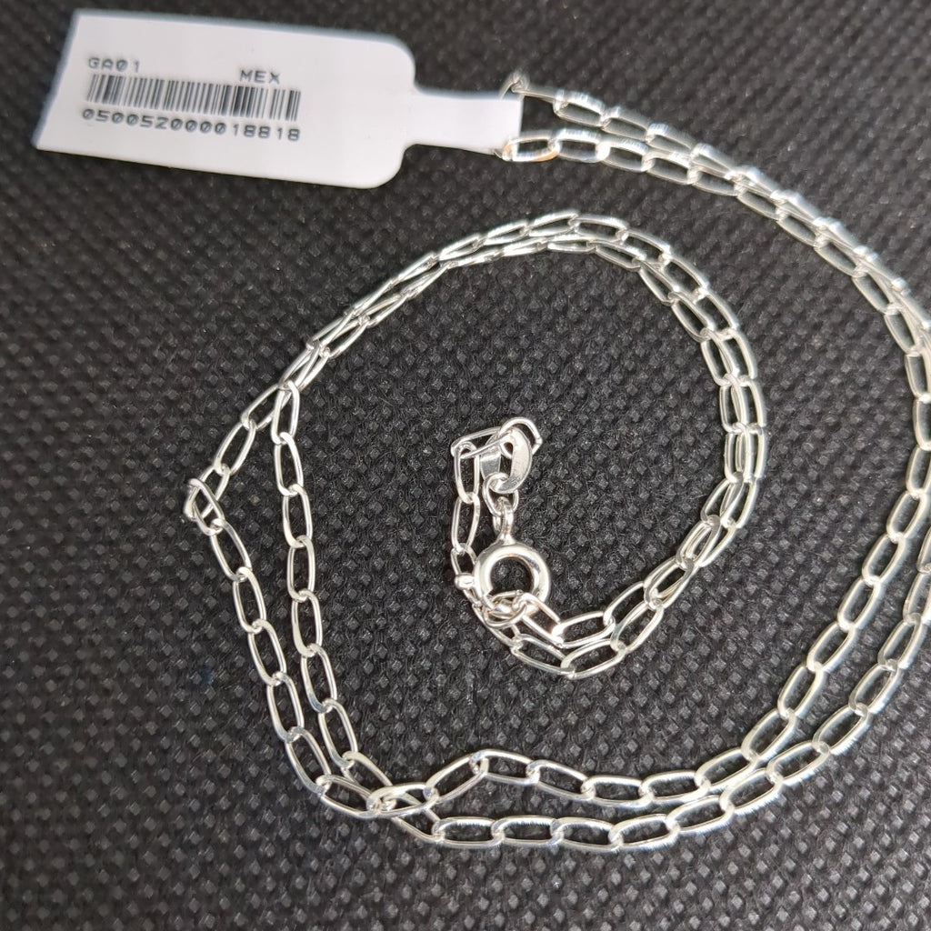 CADENA TEJIDO ESLABONES PLATA .925 50 CM 2.7 GR (NUEVO)