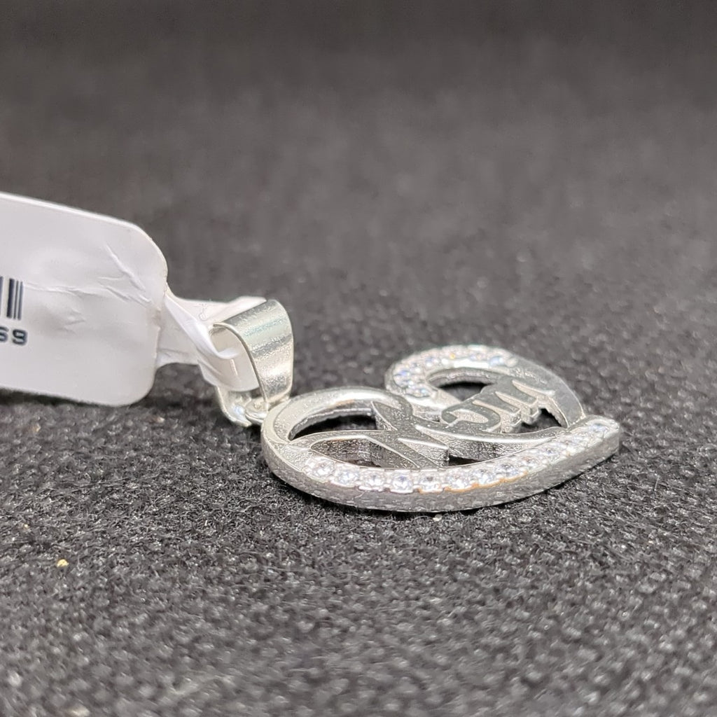 DIJE CORAZON C/CIRCONIAS PLATA .925 3.1 GR (NUEVO)