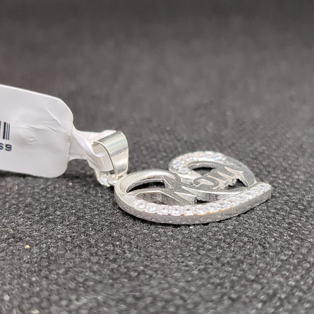 DIJE CORAZON C/CIRCONIAS PLATA .925 3.1 GR (NUEVO)
