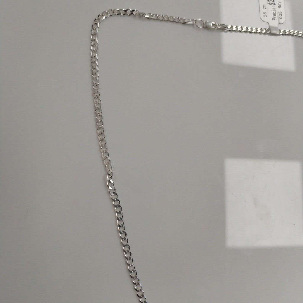 CADENA BARBADA PLATA .925 55 CM 8.02 GR (NUEVO)
