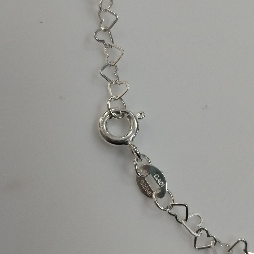 CADENA CORAZONES PLATA .925 60 CM 3.02 GR (NUEVO)