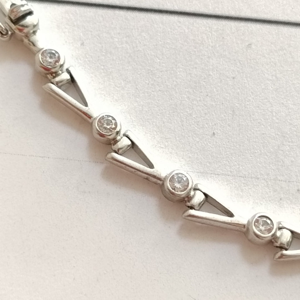 PULSERA ORO BLANCO 14 K 11,70 GRMS (SEMINUEVO)