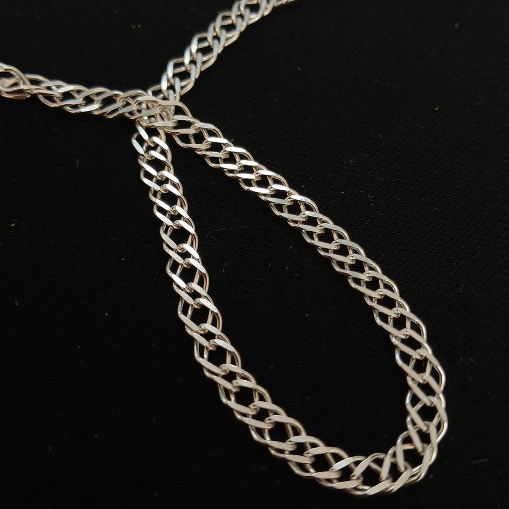 PULSERA DOBLE ESLABON PLATA .925 18 CM 3.43 GR (NUEVO)