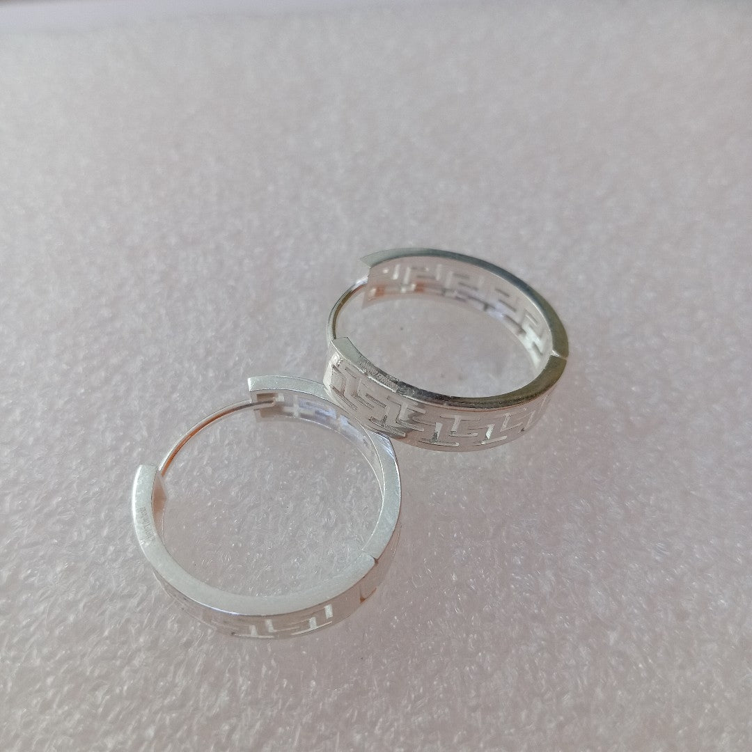 ARETES ARRACADAS GRECAS PLATA .925 4.13 GR (NUEVO)