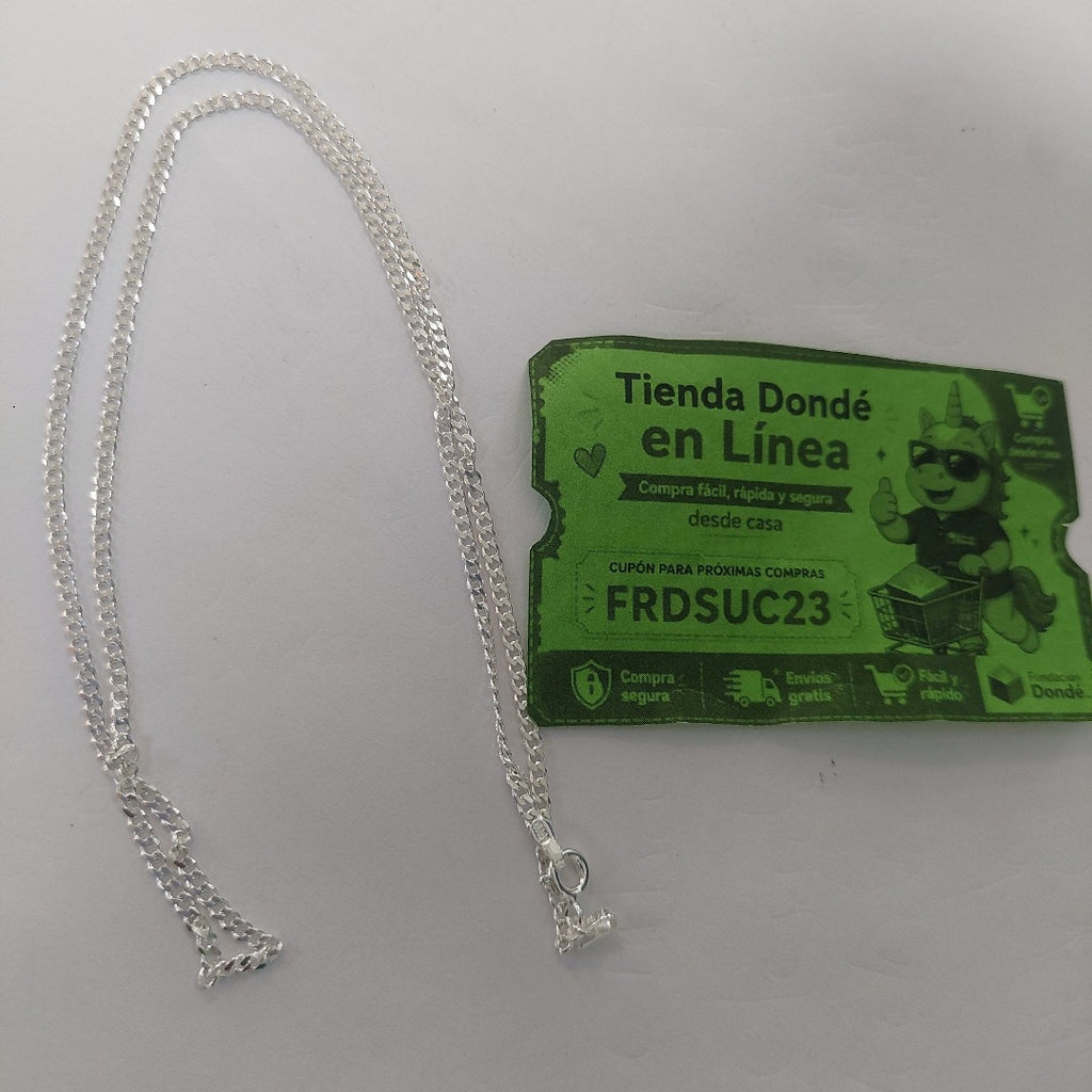 CADENA BARBADA PLATA .925 50 CM 5.23 GR (NUEVO)