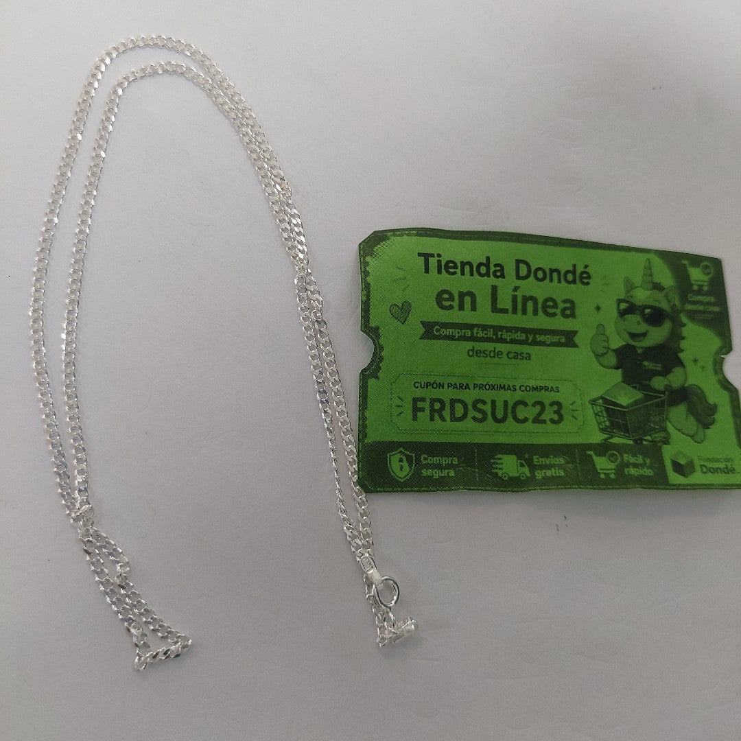 CADENA BARBADA PLATA .925 50 CM 5.23 GR (NUEVO)