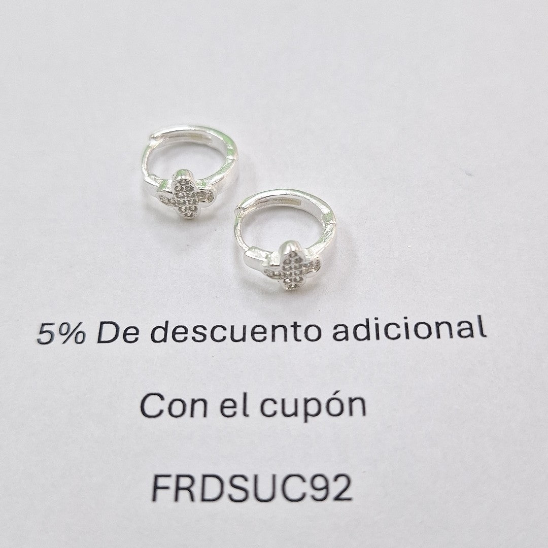 ARRACADAS C/CIRCONIAS PLATA .925 1.9 GR (NUEVO)