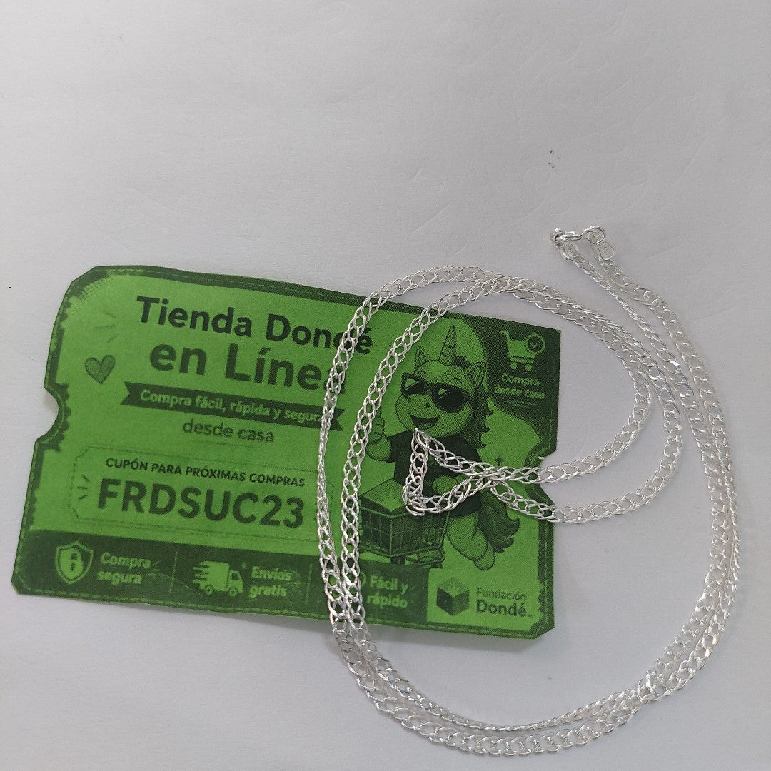 CADENA DOBLE ESLABON PLATA .925 60 CM 4.13 GR (NUEVO)