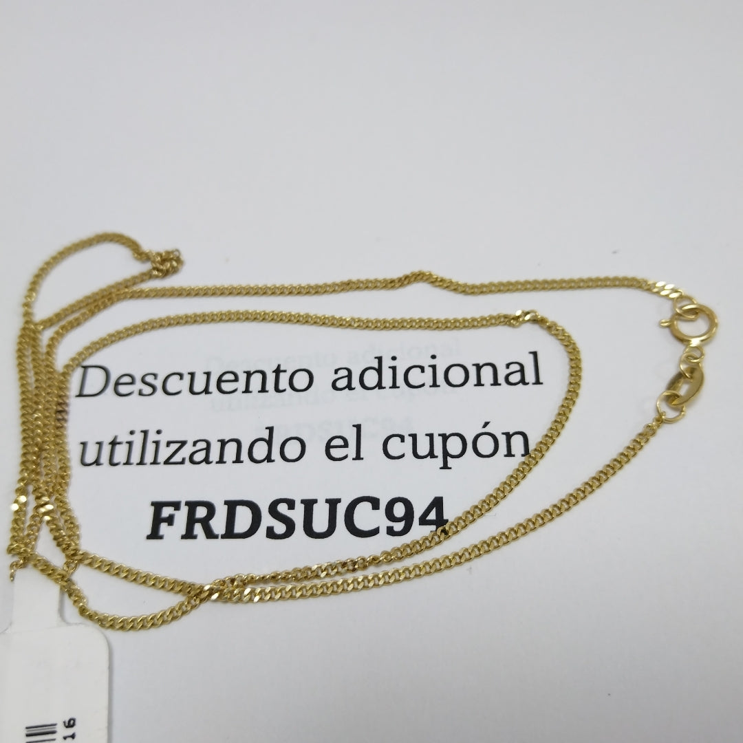 CADENAS TEJIDO BARBADA ORO 10K 50 CM 2.8 GR (NUEVO)