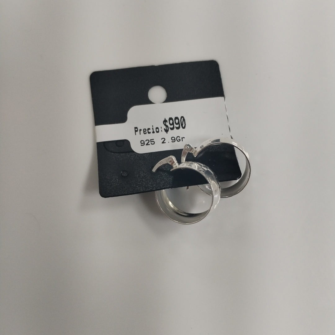 ARETES ARRACADAS FACETADAS PLATA .925 2.9 GR (NUEVO)