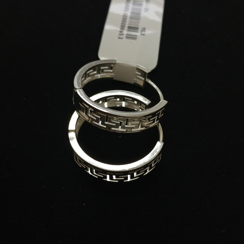 ARETES ARRACADAS GRECAS PLATA .925 4.13 GR (NUEVO)