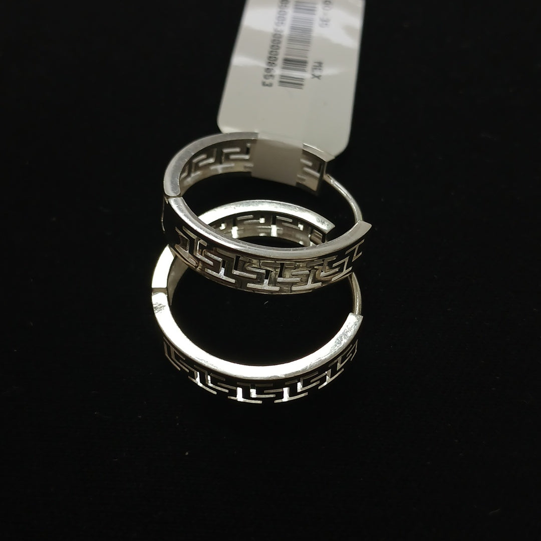 ARETES ARRACADAS GRECAS PLATA .925 4.13 GR (NUEVO)