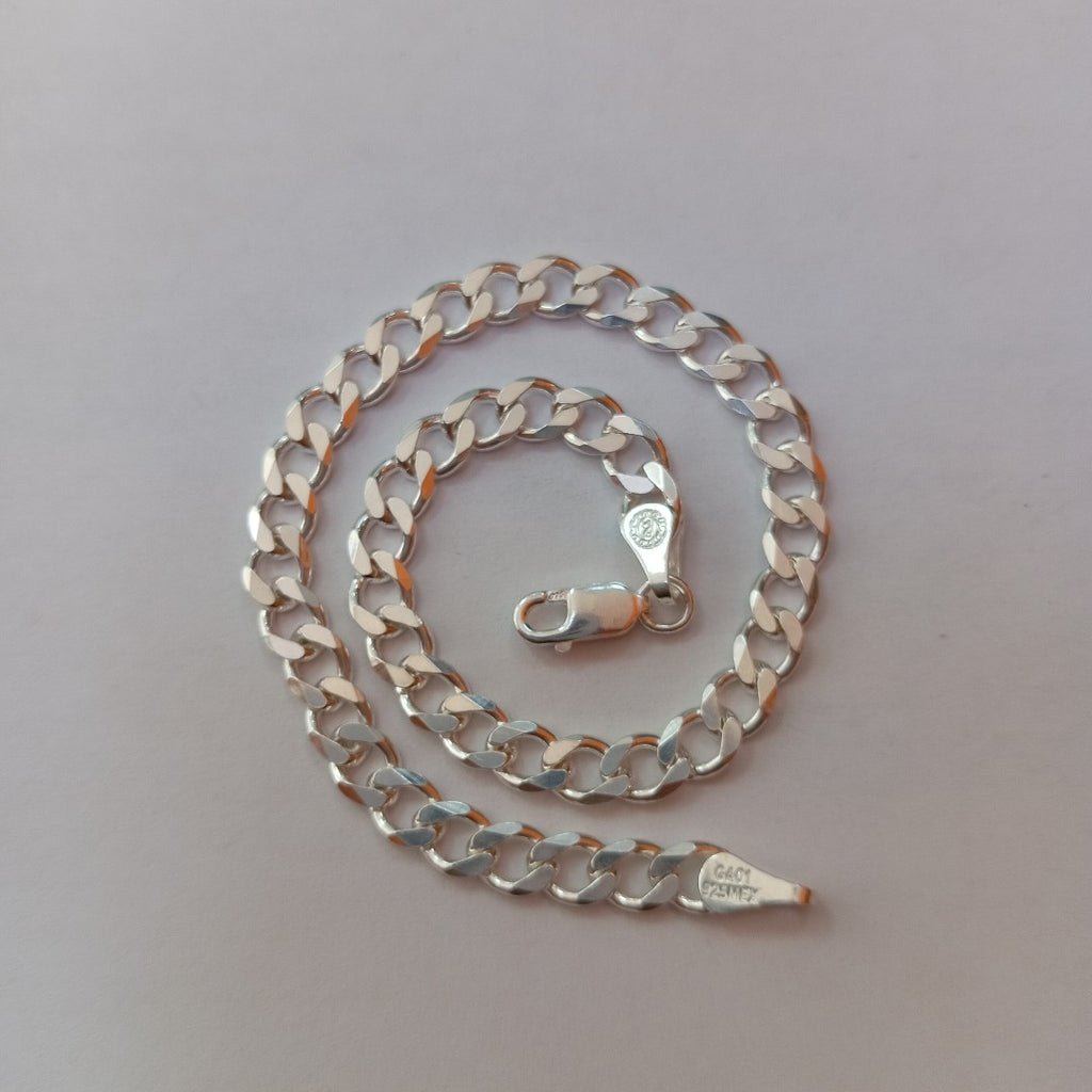 PULSERA BARBADA PLATA .925 21 CM 7.03 GR (NUEVO)