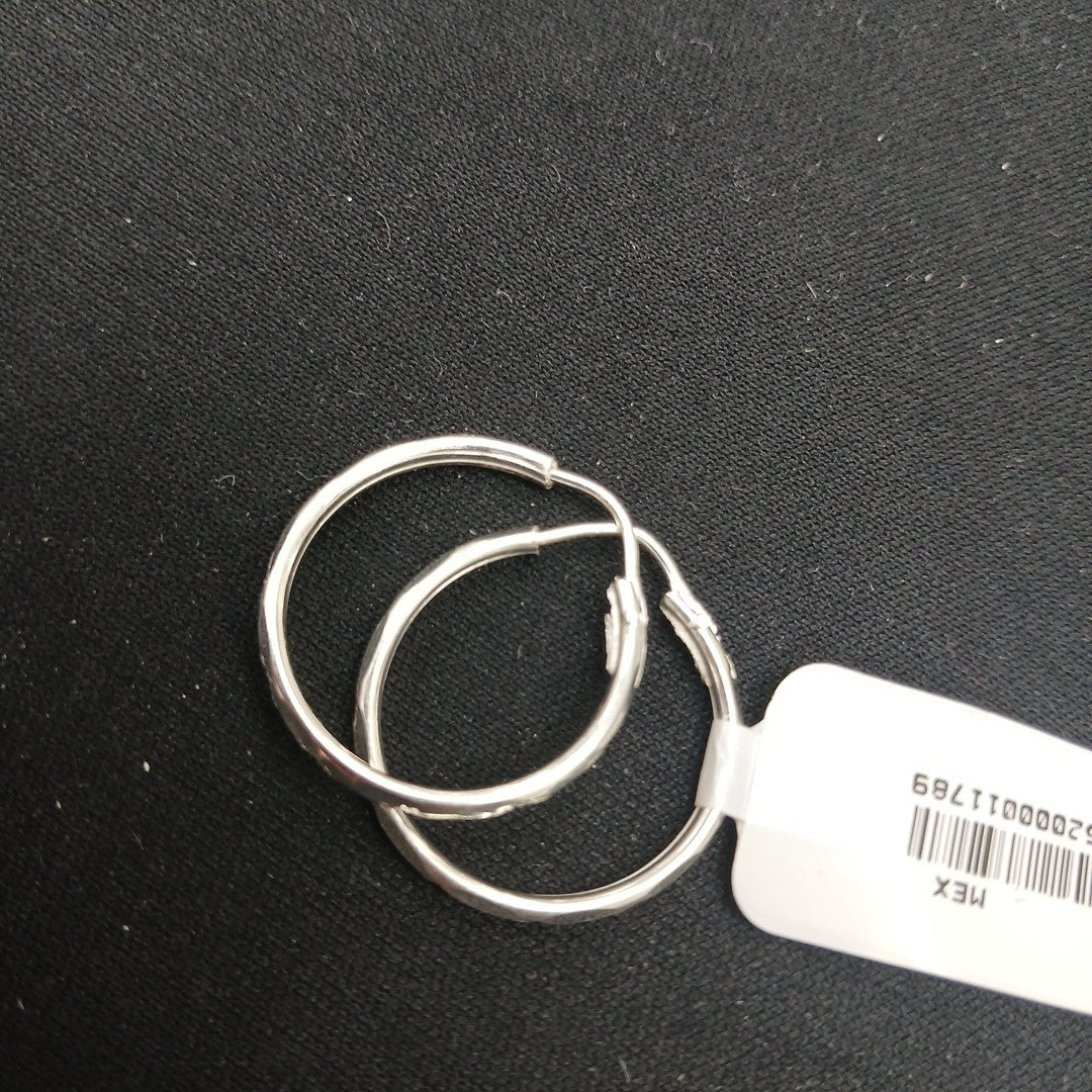 PAR ARRACADAS FACETADA PLATA .925 2.1 GR (NUEVO)