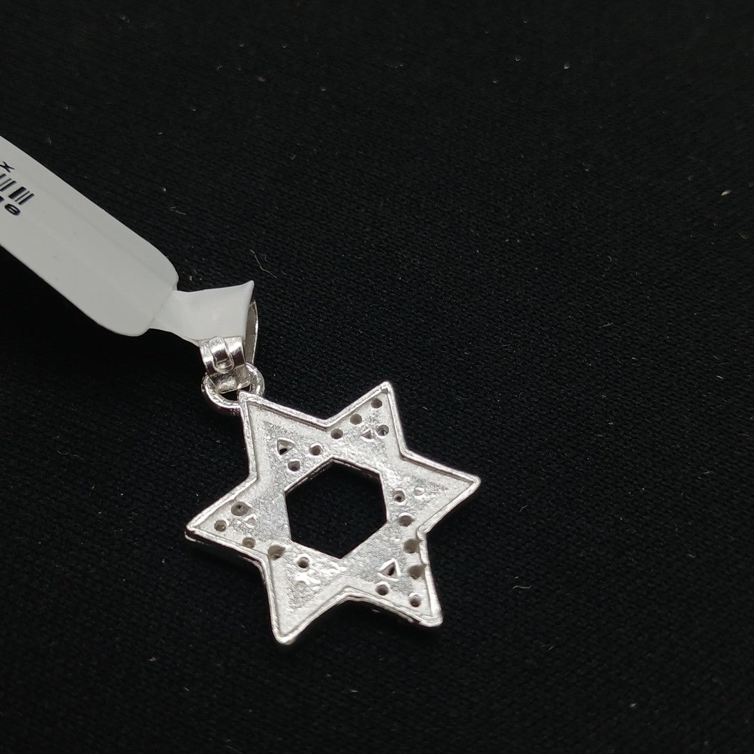 DIJE ESTRELLA DE DAVID C/CIRCONIAS PLATA .925 2.6 GR (NUEVO)