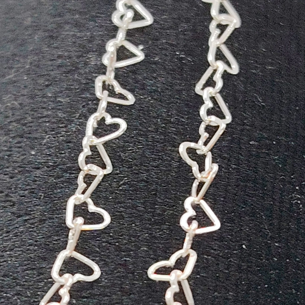 CADENA CORAZONES PLATA .925 60 CM 2.92 GR (NUEVO)
