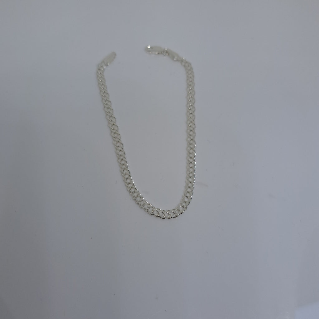 PULSERA DOBLE ESLABON PLATA .925 18 CM 3.53 GR (NUEVO)