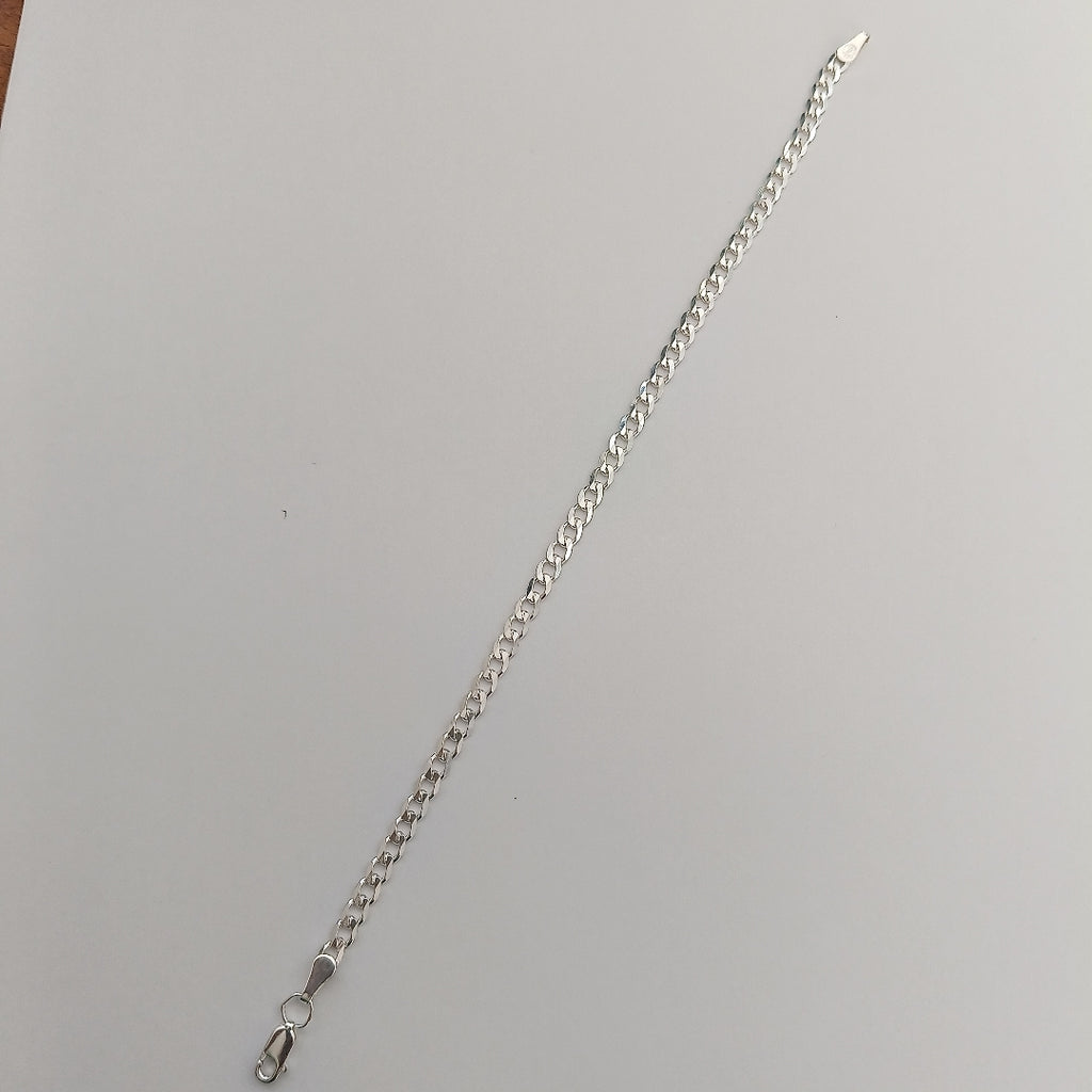 PULSERA BARBADA PLATA .925 21 CM 4.3 GR (NUEVO)