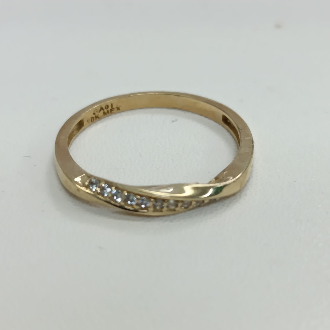 ANILLOS C/CIRCONIA ORO 10K TALLA 9 1.8 GR (NUEVO)