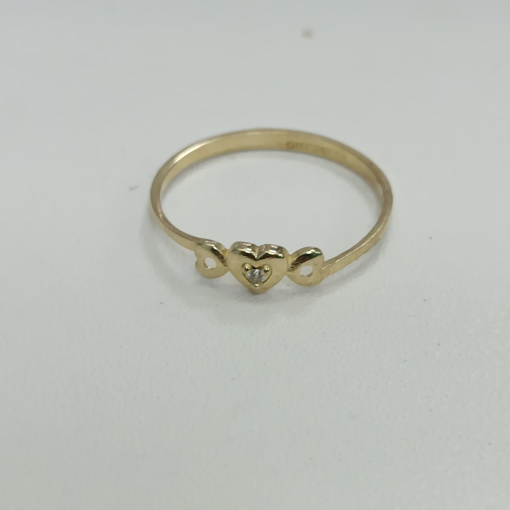 ANILLOS FIG CORAZON ORO 10K TALLA 7 0.8 GR (NUEVO)
