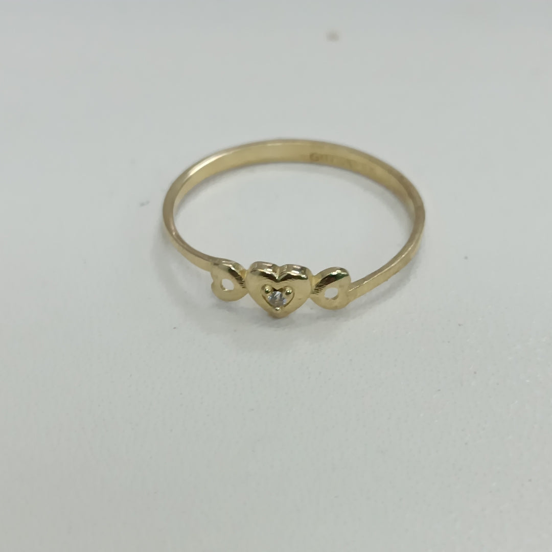 ANILLOS FIG CORAZON ORO 10K TALLA 7 0.8 GR (NUEVO)