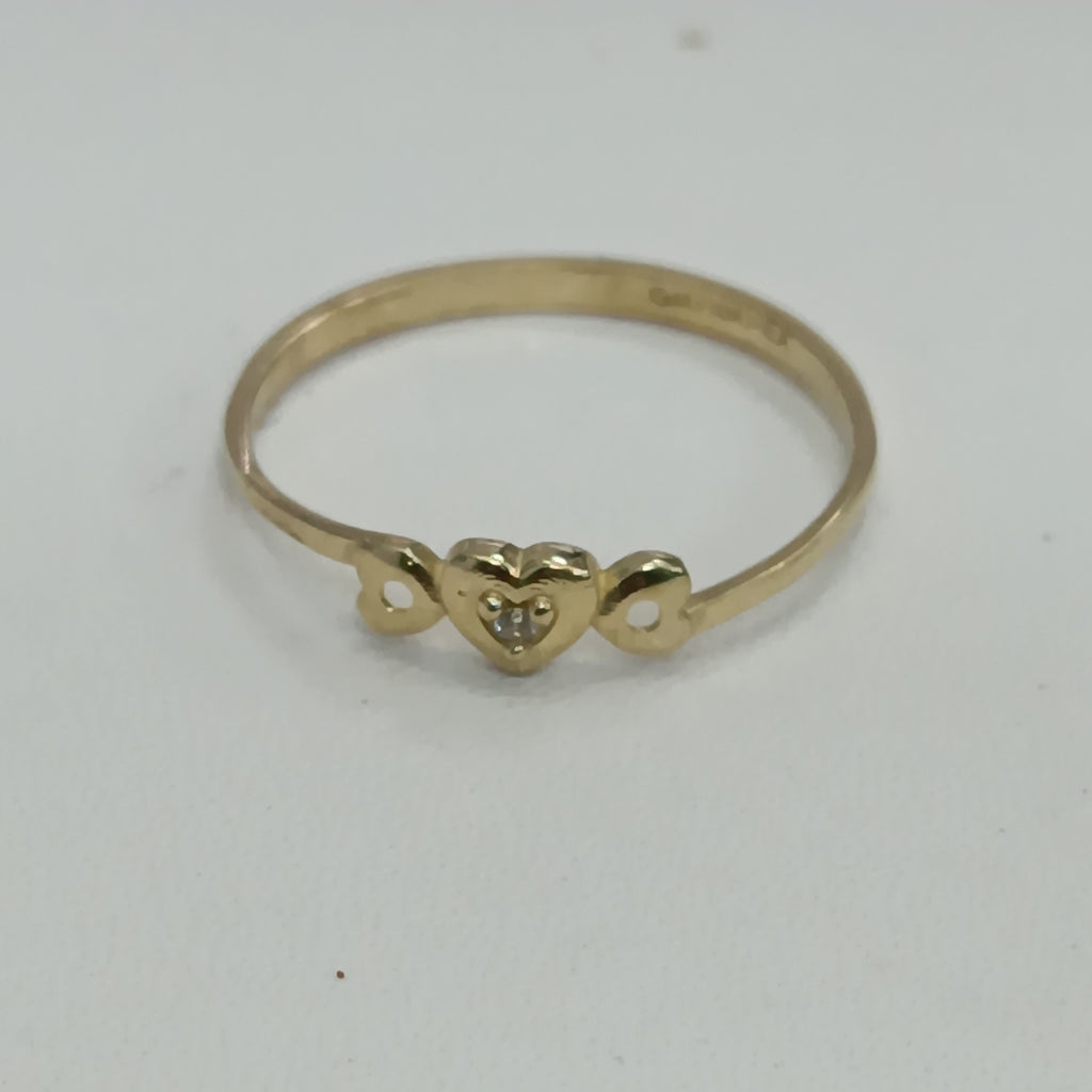 ANILLOS FIG CORAZON ORO 10K TALLA 8 0.9 GR (NUEVO)