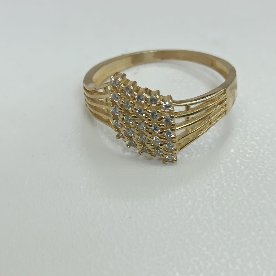 ANILLOS C/CIRCONIA ORO 10K TALLA 8 2.2 GR (NUEVO)