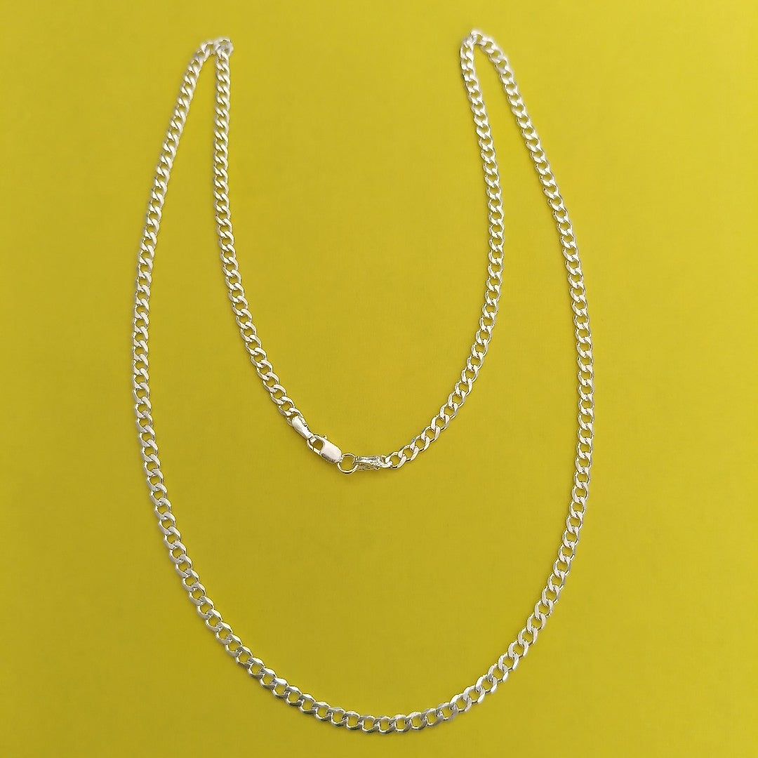 CADENA BARBADA PLATA .925 55 CM 8.52 GR (NUEVO)