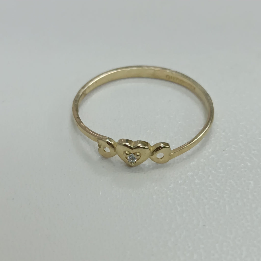 ANILLOS FIG CORAZON ORO 10K TALLA 8 0.9 GR (NUEVO)