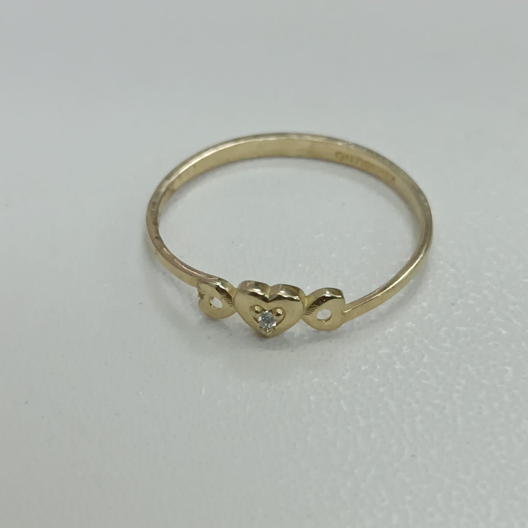 ANILLOS FIG CORAZON ORO 10K TALLA 8 0.9 GR (NUEVO)