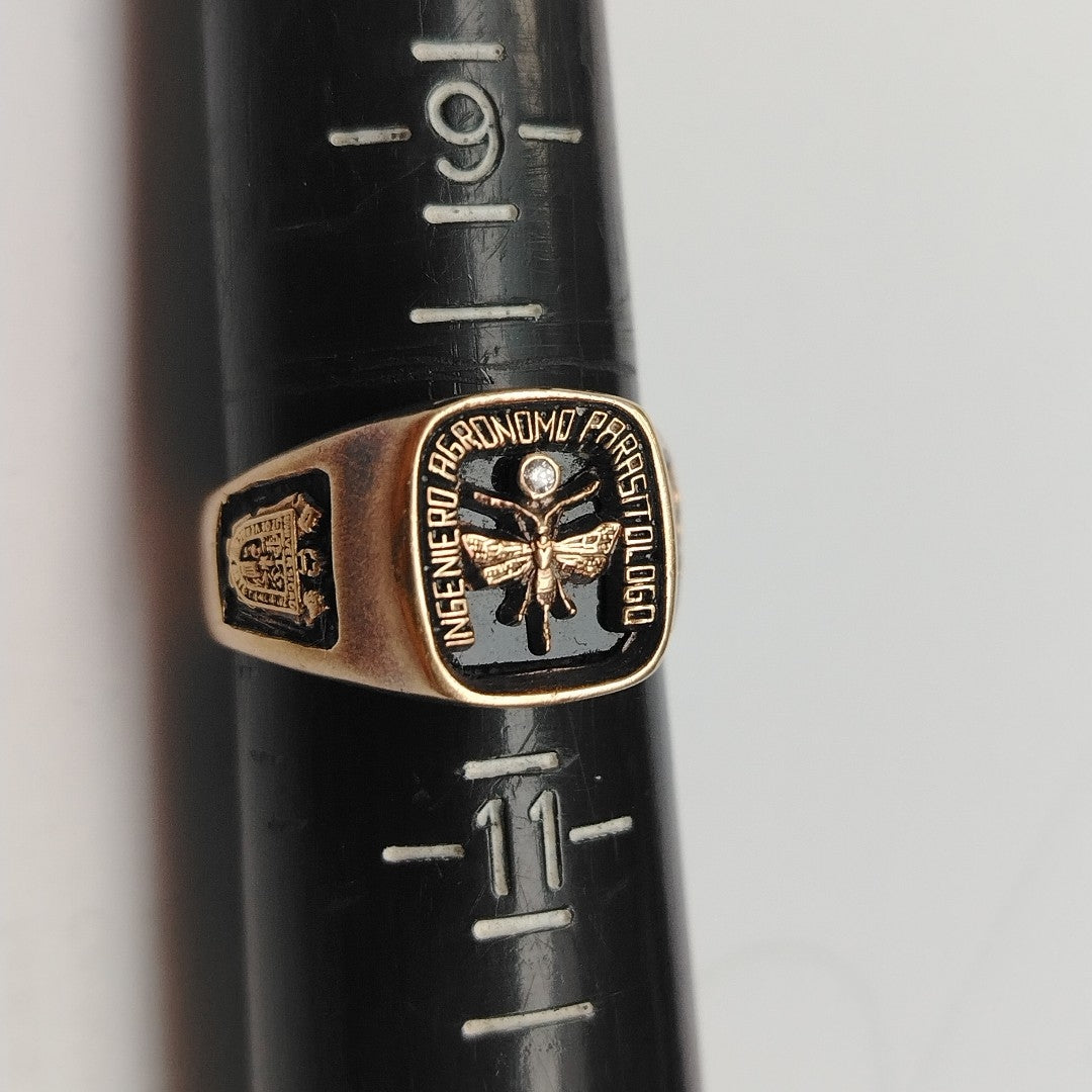 ANILLO DE GRADUACIÓN ORO 14 K 11 GRMS (SEMINUEVO)