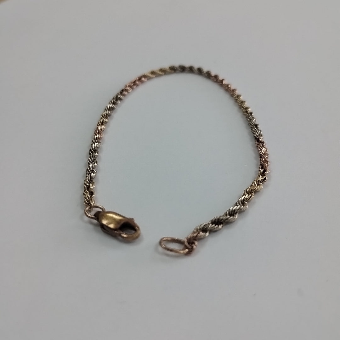 PULSERA ORO, ORO COMBINADO 14 K 4 GRMS (SEMINUEVO)