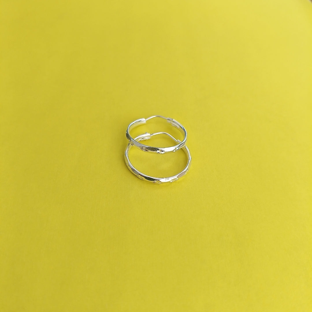 PAR ARRACADAS FACETADA PLATA .925 2.1 GR (NUEVO)
