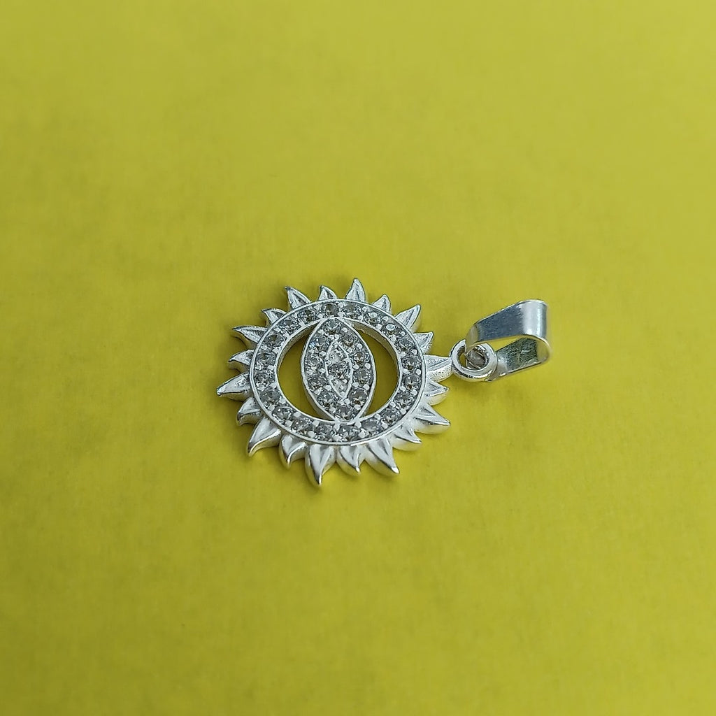 DIJE OJO MAGICO CON CIRCONIAS PLATA .925 2.1 GR (NUEVO)