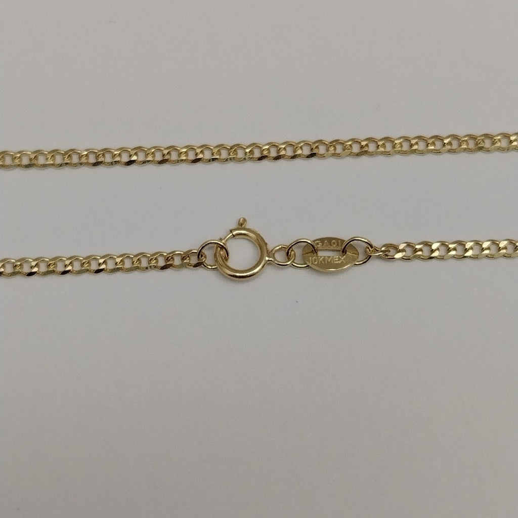 CADENAS TEJIDO BARBADA ORO 10K 55 CM 3.8 GR (NUEVO)